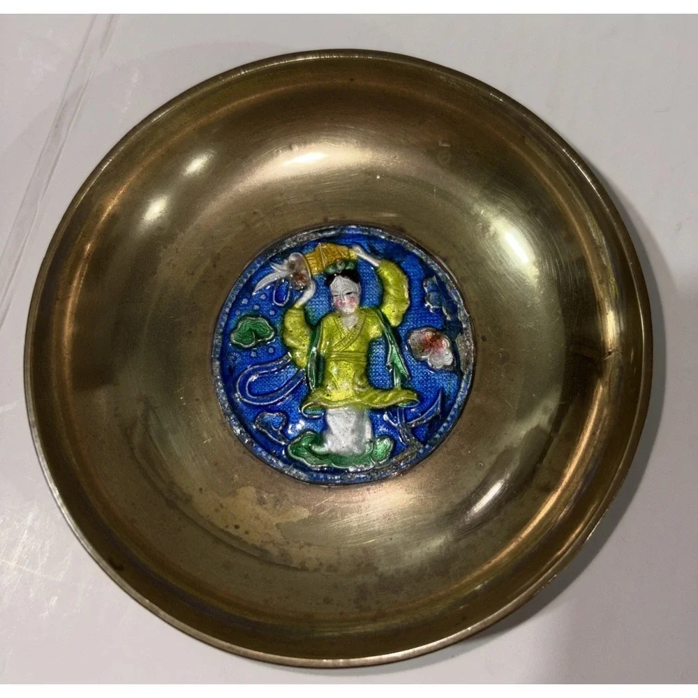 Vintage Chinese Marked Solid Brass 3.5